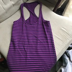 Lululemon CRB size 4 purple and black stripe